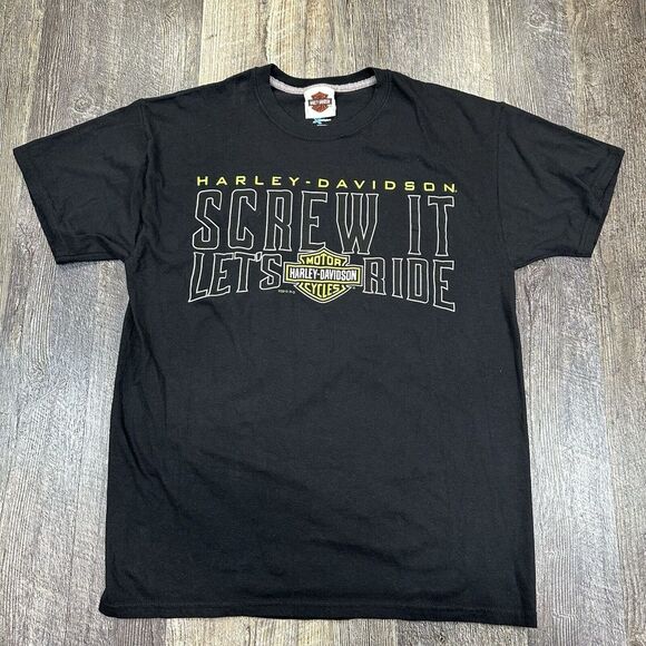 Maverick Harley Davidson Black T-Shirt Dallas Texas Men's M Double Sided Graphic - Picture 1 of 8